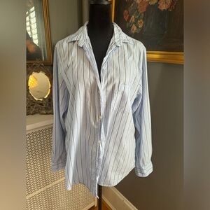 Frank and Eileen, Grayson button up blue stripe